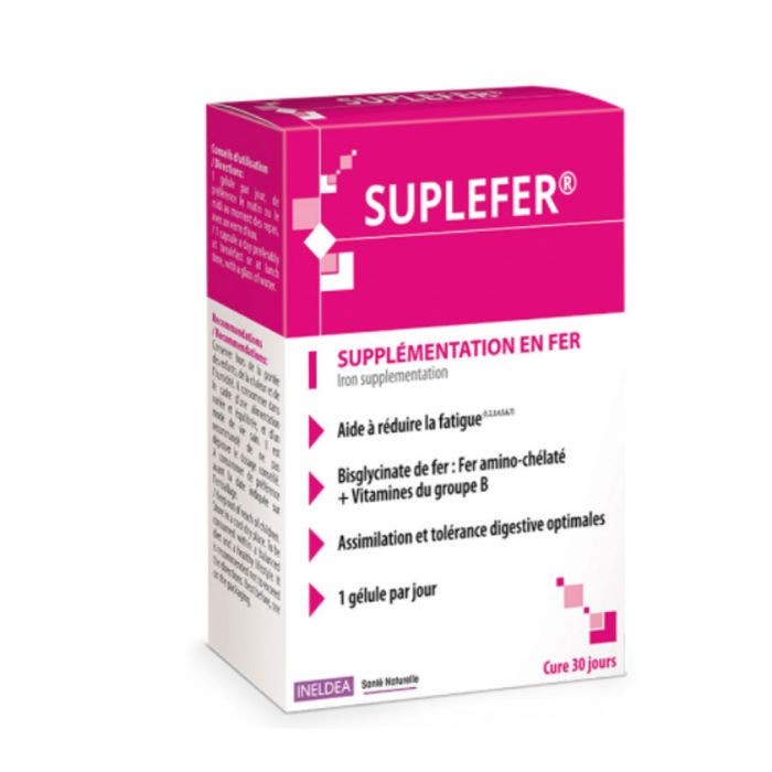 Suplefer 30 gélules Supplementation En Fer Ineldea