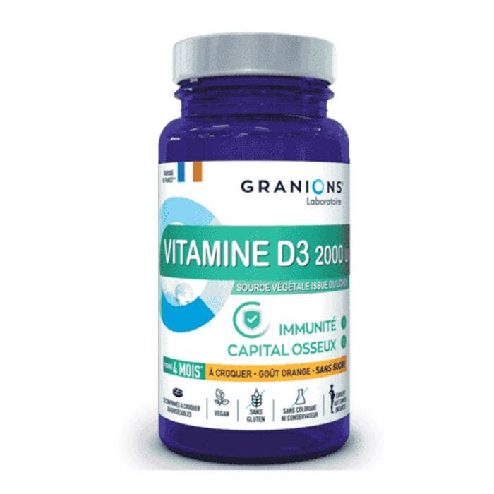 Granions Vitamine D3 2000UI x30 comprimés à croquer Granions