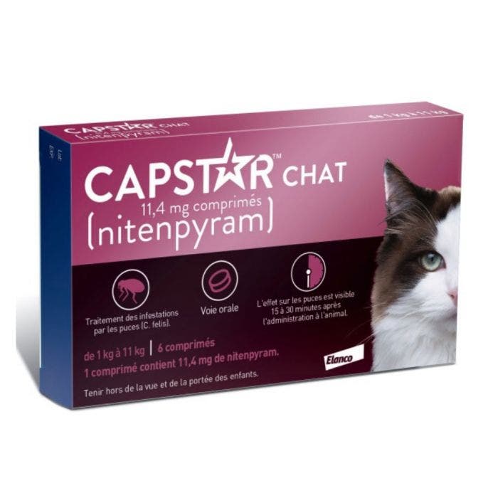 Anti Puce 6 Comprimes Chat De 1 A 11kg Capstar Easypara