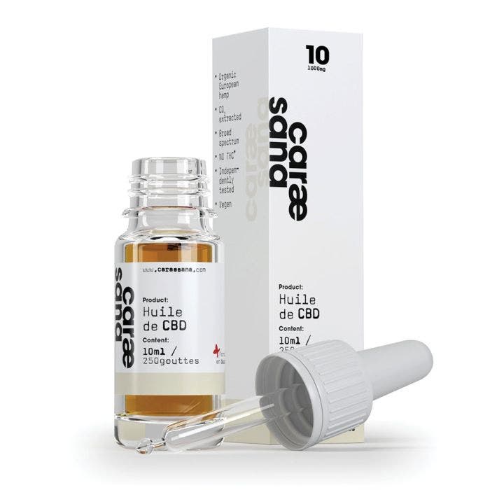 Huile de cbd broadspectrum 10% 10ml Carae Sana