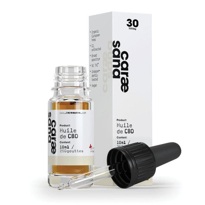 Huile de cbd broadspectrum 3000mg 10ml Carae Sana