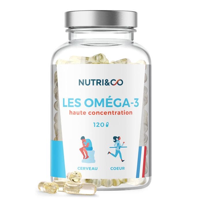 Oméga-3 120 gélules Licaps Sans Odeur Huile Poisson Sauvage NUTRI&CO