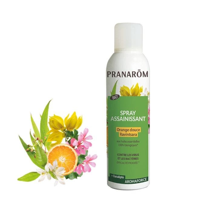 Spray Assainissant Orange Douce - Ravintsara Bio 75ml Aromaforce Pranarôm