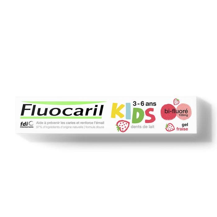 Dentifrice Kids Gel Fraise 50ml 3 - 6 ans Fluocaril