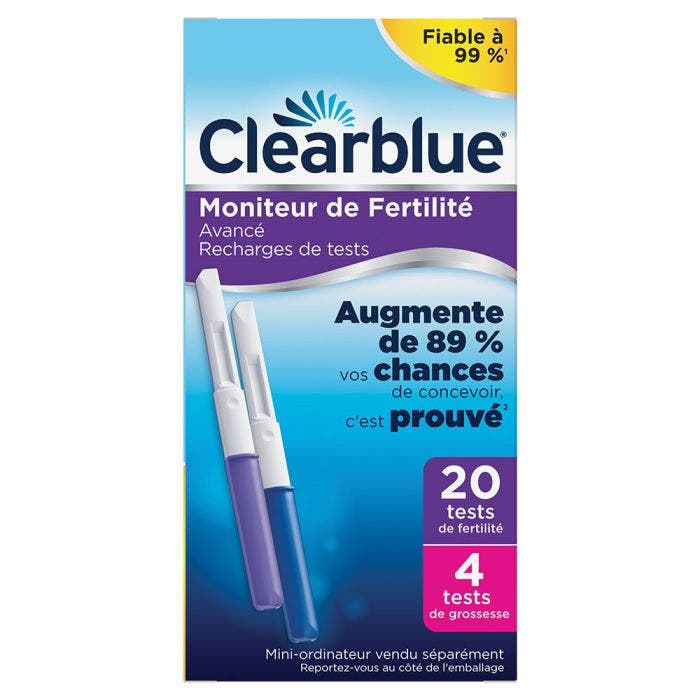 Moniteur Fertilite Recharge 24 Sticks Clear Blue