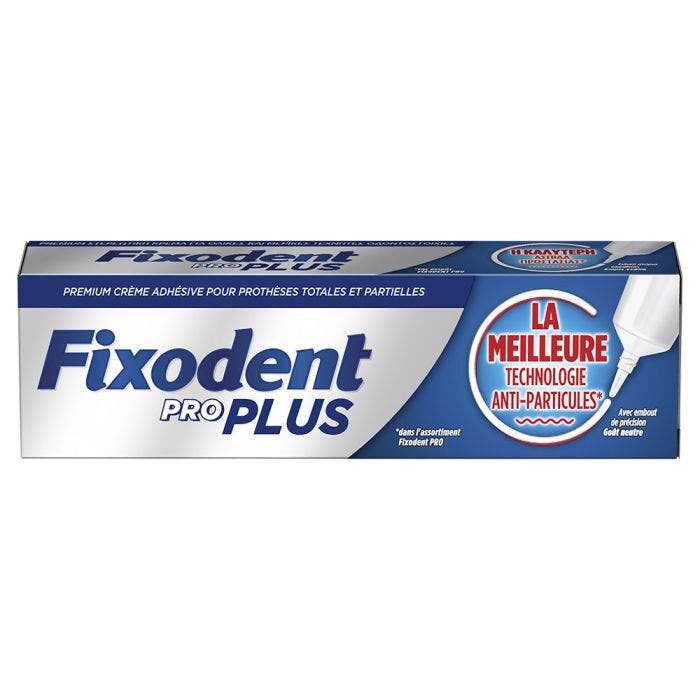 Crème Adhésive Pour Prothèses Dentaires 40 g Pro plus Antiparticules Fixodent