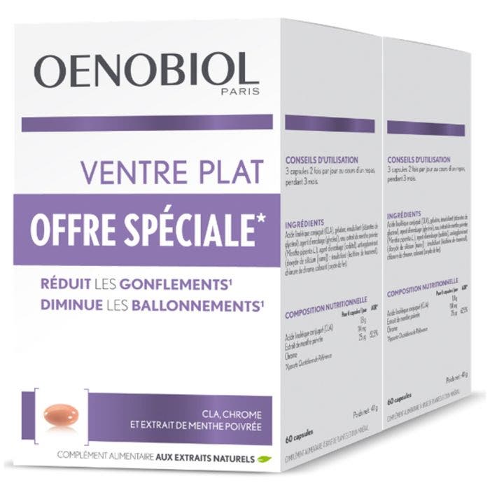 Ventre Plat 2x60 Capsules Minceur Oenobiol