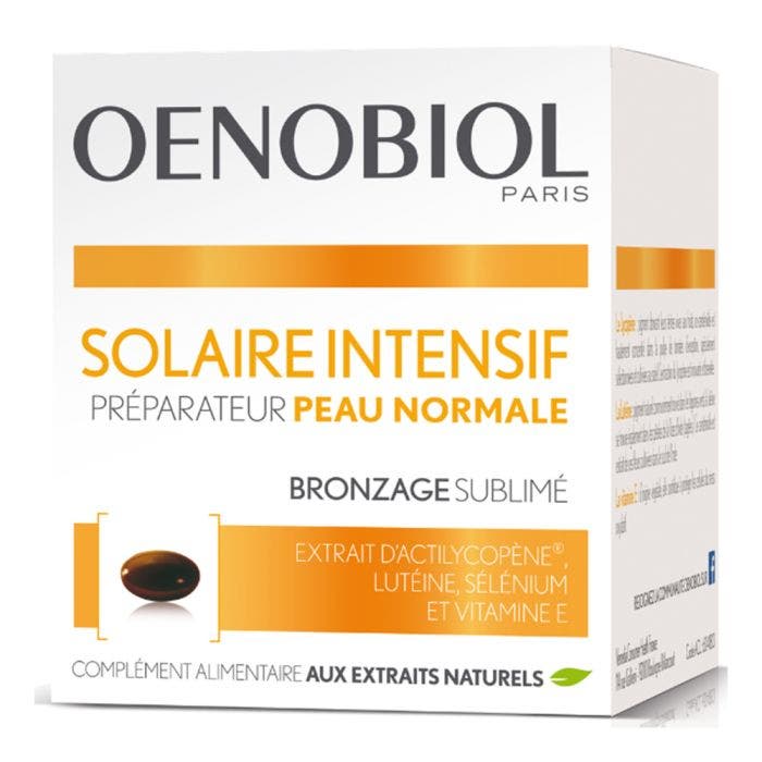 Intensif 30 Capsules Solaire Peau Normale Oenobiol