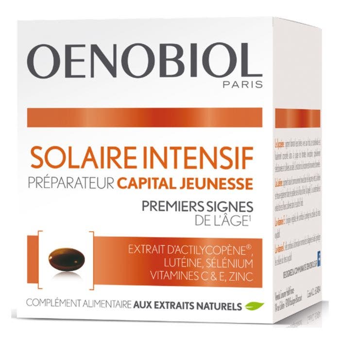 Intensif 30 Capsules Solaire Préparateur Capital Jeunesse Oenobiol