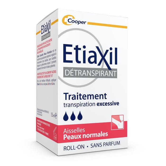 Roll-on Aisselles 15ml Detranspirant Peaux Normales Etiaxil