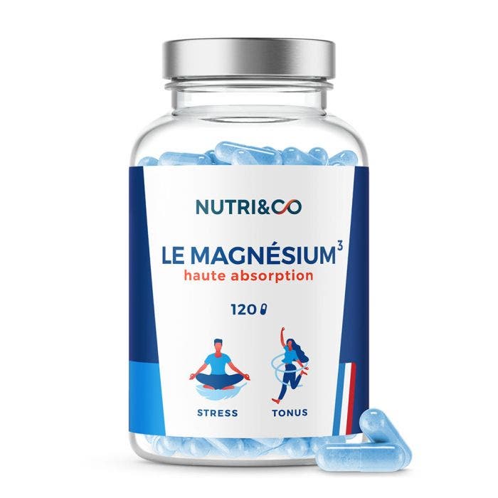 Magnésium Végétal Vitamine B6 120 gélules Stress et Tonus NUTRI&CO