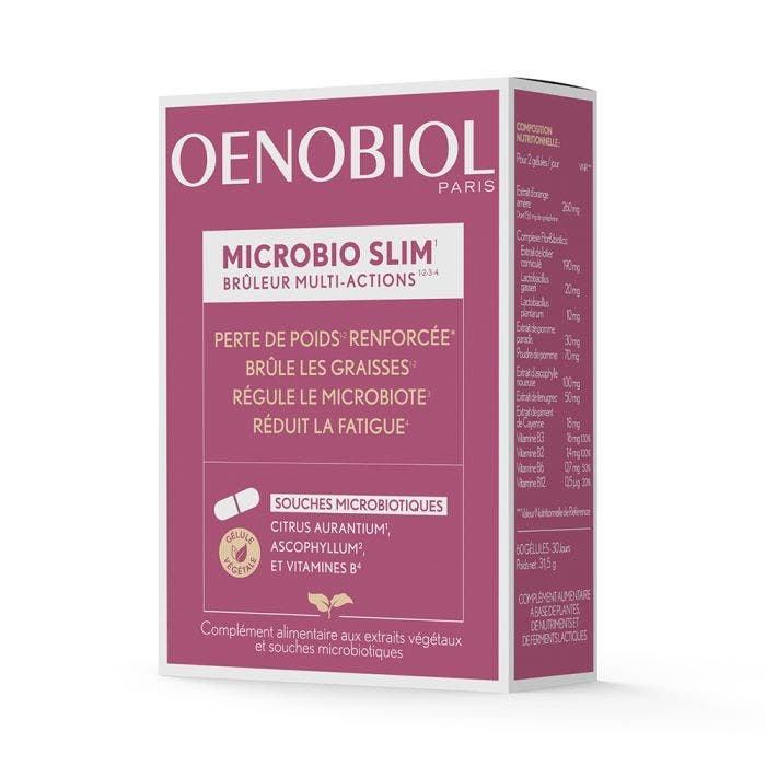 Microbio Slim 60 gélules Brûleur multi-actions Oenobiol