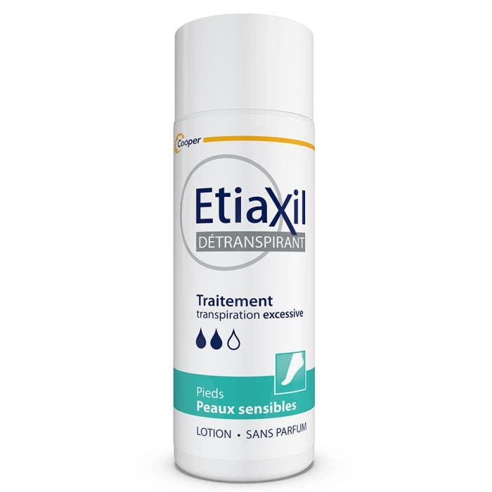 Lotion Pieds 100ml Detranspirant Peaux Sensibles Etiaxil
