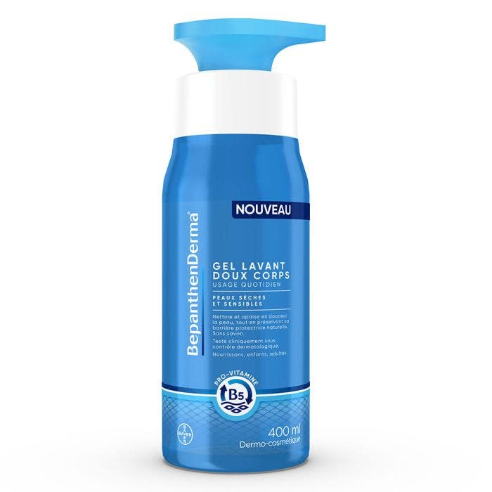 Gel Lavant Doux Corps Flacon Pompe 400ml Bepanthen