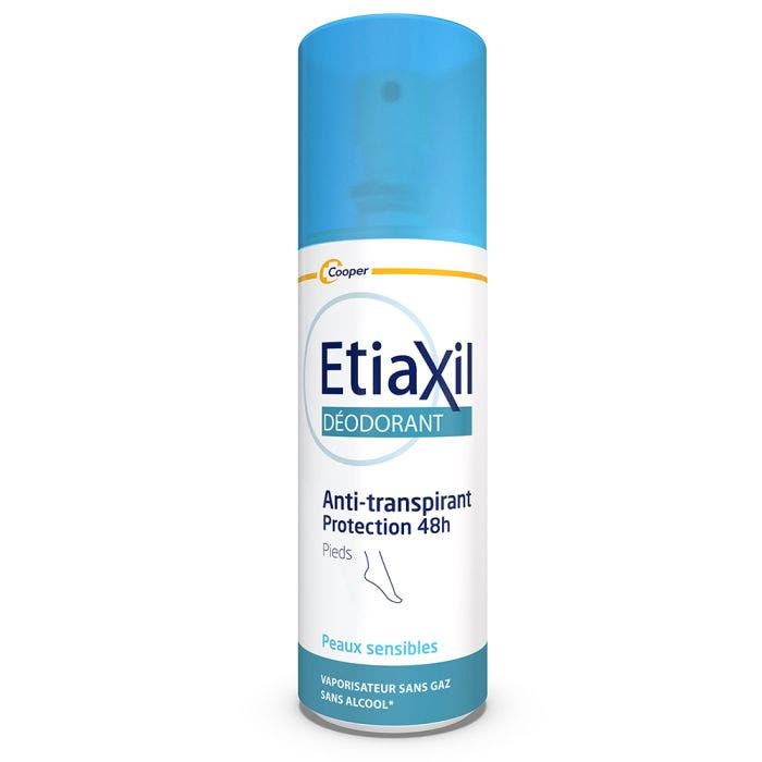 Anti Transpirant 48h Pieds 100ml Déodorant Peaux Sensibles Etiaxil