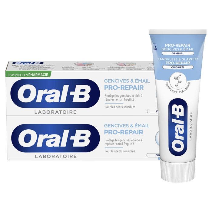 Répare Gencives Et Émail Dentifrice 2x75ml Pro-Repair Gencives Et Email Oral-B