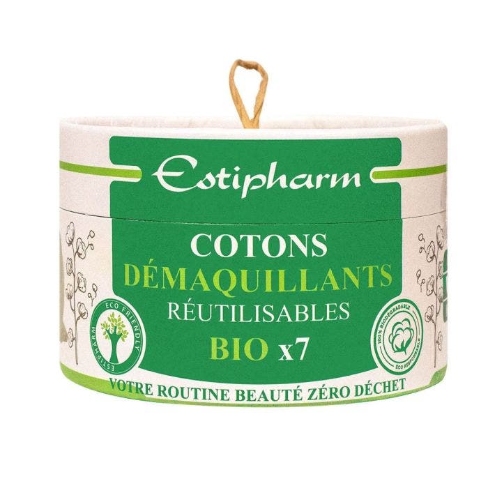 Cotons démaquillants réutilisables Bio x7 Estipharm