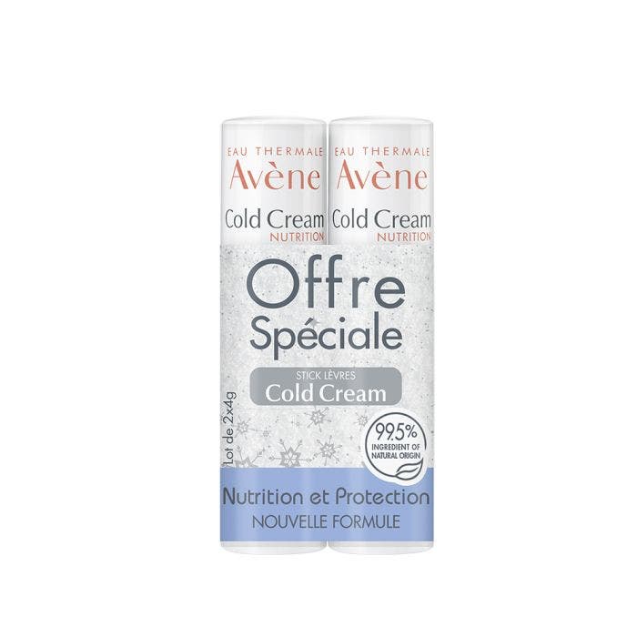 Duo Sticks Lèvres 2x4g Cold Cream Avène