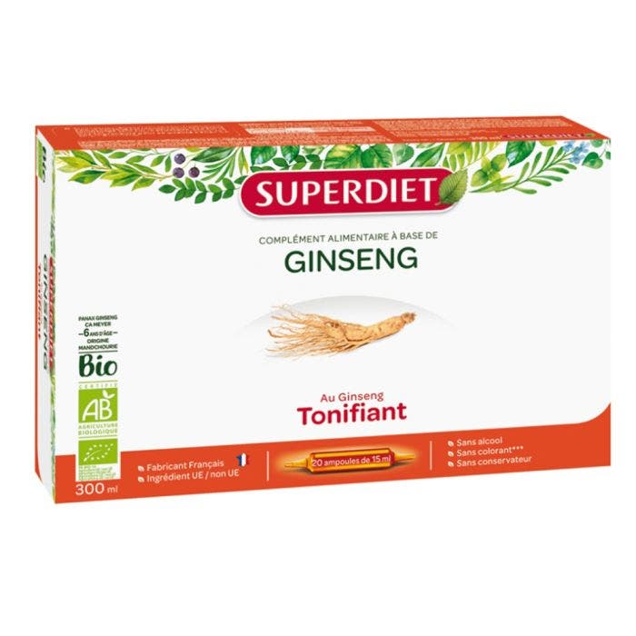 Ginseng Bio Tonifiant x 20 Ampoules Superdiet