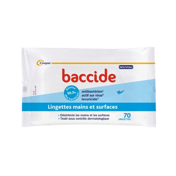 Lingettes Mains et Surfaces x70 Baccide