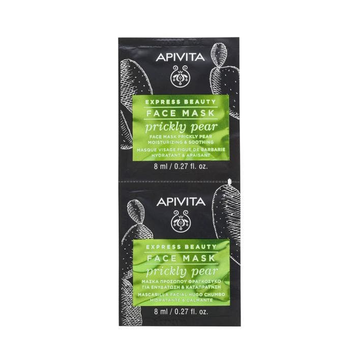 Masque Visage Hydratant & Apaisant à la Figue de Barbarie 2x8ml Express Beauty Apivita