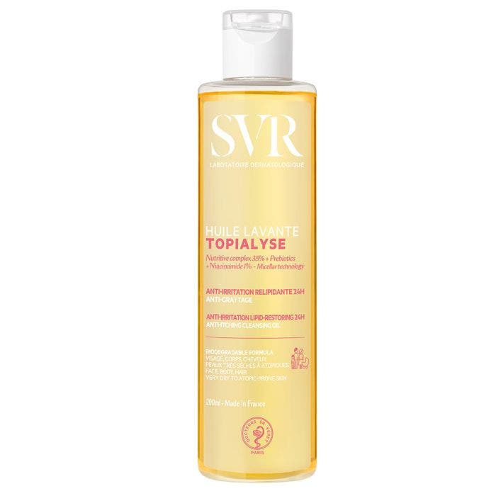 Huile lavante anti-irritation relipidante 24h anti-grattage 200ml Topialyse Svr