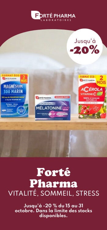 Jusqu'à -20% sur une sélection de produits Forté Pharma