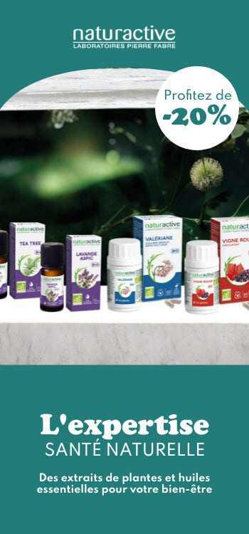 Profitez d'une offre de -20% sur une sélection de la marque Naturactive !